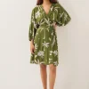 Monsoon Mariam Leaf Print Mini Dress