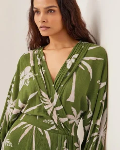 Monsoon Mariam Leaf Print Mini Dress