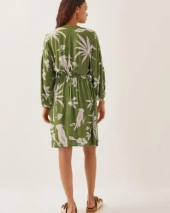 Monsoon Mariam Leaf Print Mini Dress