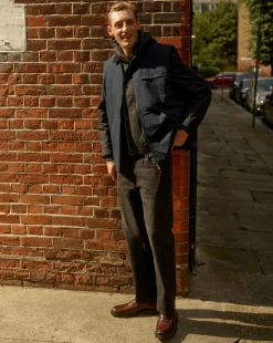 Navy Twill Washed Gilet