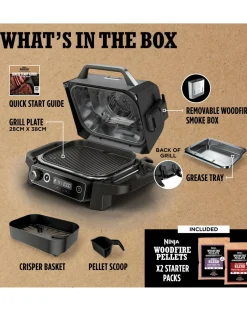 Ninja Woodfire Electric BBQ Grill & Smoker OG701UK