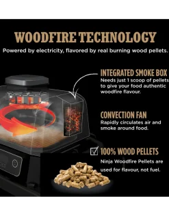 Ninja Woodfire Electric BBQ Grill & Smoker OG701UK