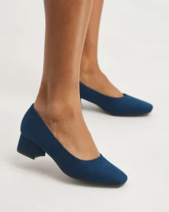 Orlia Flexi Sole Block Heel Court Shoes Wide E Fit