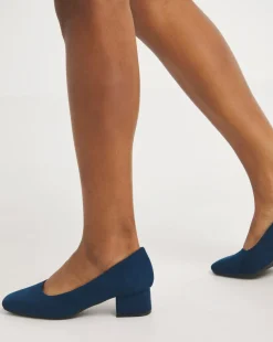 Orlia Flexi Sole Block Heel Court Shoes Wide E Fit