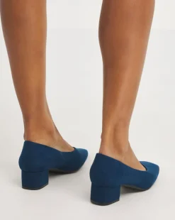 Orlia Flexi Sole Block Heel Court Shoes Wide E Fit