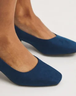 Orlia Flexi Sole Block Heel Court Shoes Wide E Fit