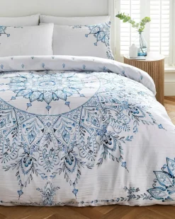 Paisley Print Crinkle Duvet Cover Set
