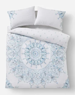 Paisley Print Crinkle Duvet Cover Set