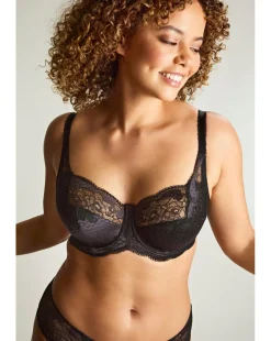 Panache Clara Full Cup Wired Bra Charcoal/Black
