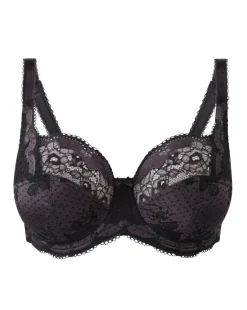 Panache Clara Full Cup Wired Bra Charcoal/Black