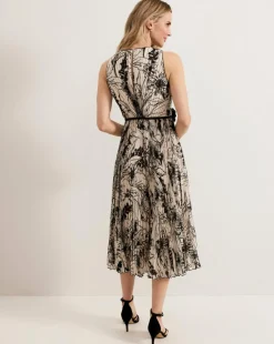 Phase Eight Sandra Printed Pleat Midi Dress