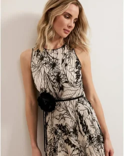 Phase Eight Sandra Printed Pleat Midi Dress