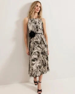 Phase Eight Sandra Printed Pleat Midi Dress