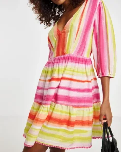 Plunge Mini Beach Dress