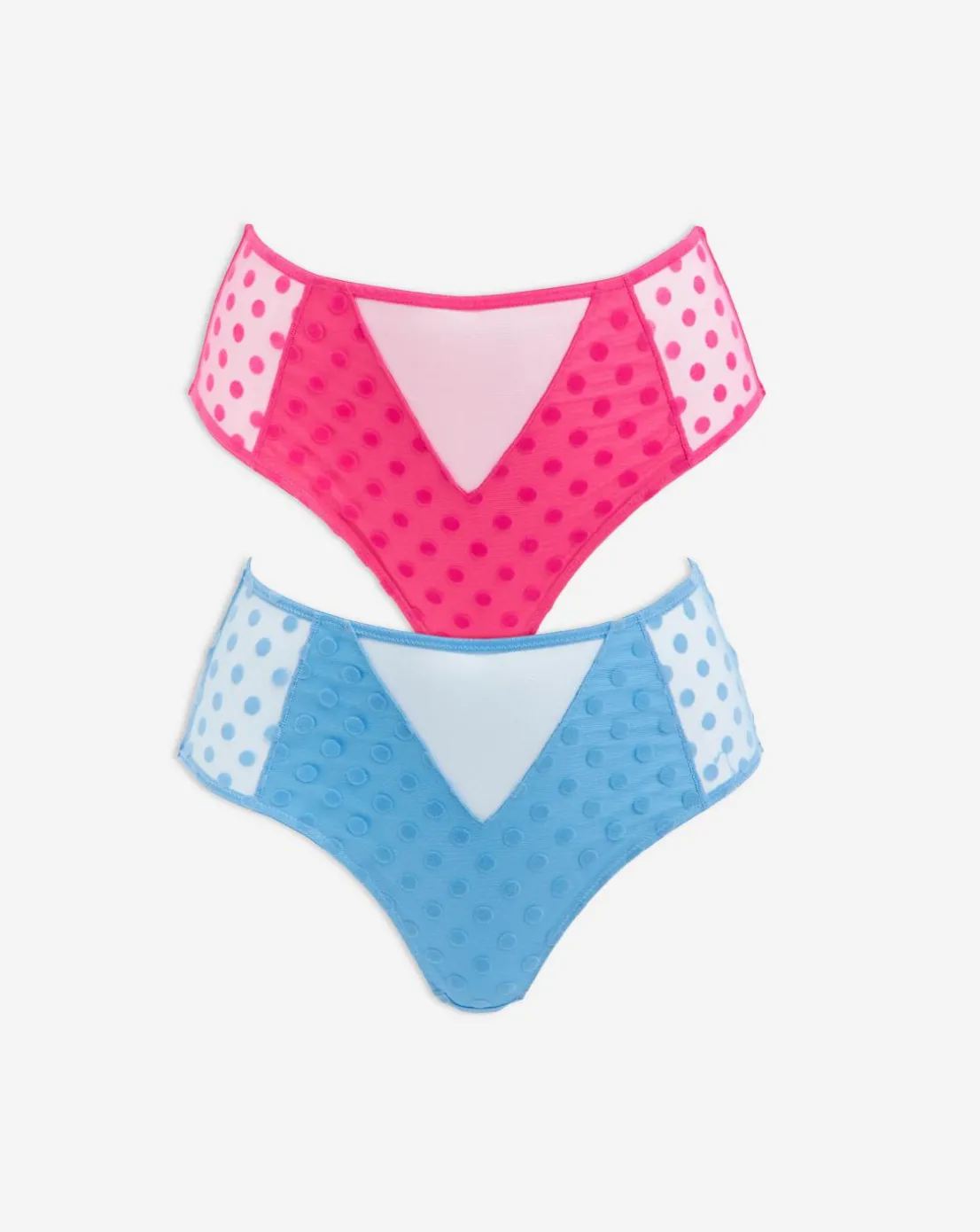 Pretty Secrets 2 Pack Hannah Everyday Spot Mesh Brief Knickers