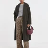 Printed Wide Leg Jersey Trouser