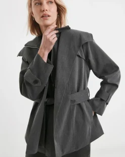 Religion Rhodium Trenchcoat