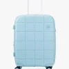 Rock Pixel Cabin Suitcase - Pastel Blue