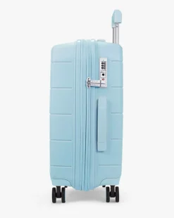 Rock Pixel Cabin Suitcase - Pastel Blue