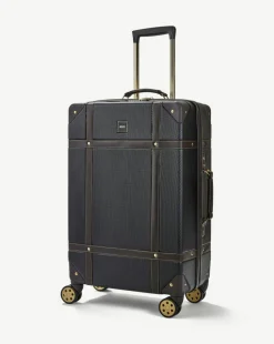 Rock Vintage Medium Suitcase - Black