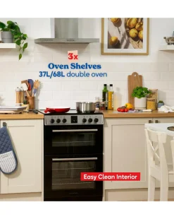 Russell Hobbs RH60EDOEH6011SS Double Oven with Hob Cooker