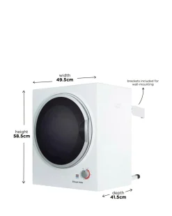 Russell Hobbs RH3VTD800 2.5kg Compact Vented Tumble Dryer - White