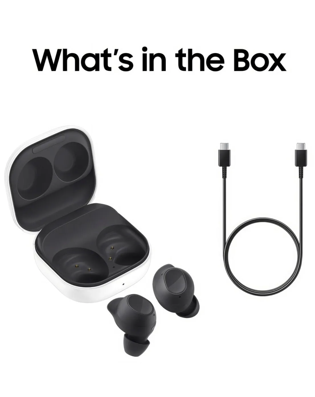 Samsung A05S 4G 64GB Black and Samsung Buds FE Graphite Bundle