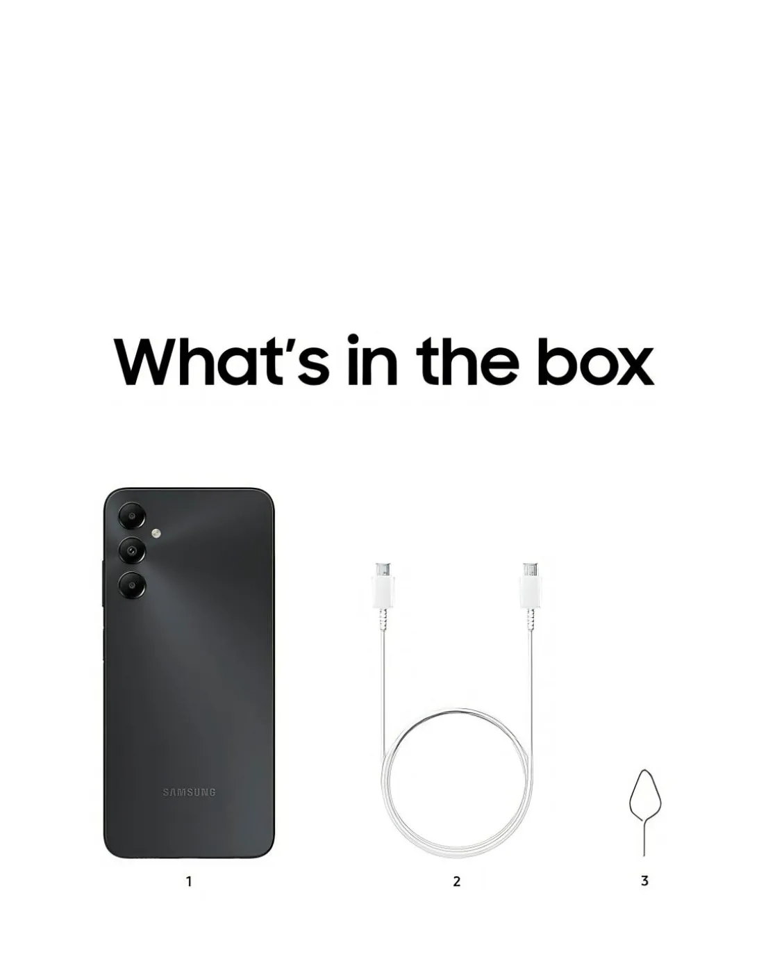 Samsung A05S 4G 64GB Black and Samsung Buds FE Graphite Bundle