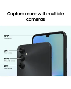 Samsung A05S 4G 64GB Black and Samsung Buds FE Graphite Bundle