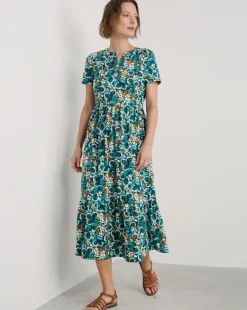 Seasalt Cornwall Rainette Dress Spring Geraniums Pine Shoots