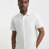 Short Sleeve Linen Blend Shirt