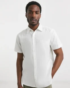 Short Sleeve Linen Blend Shirt