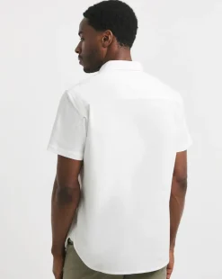 Short Sleeve Linen Blend Shirt