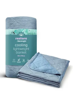 Silentnight Restore Cooling Lightweight Blanket Blue