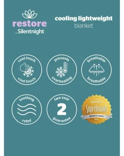 Silentnight Restore Cooling Lightweight Blanket Blue