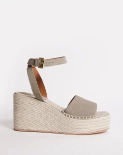 Sissy Suede Espadrille Wedge Sandals Wide Fit