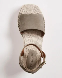 Sissy Suede Espadrille Wedge Sandals Wide Fit