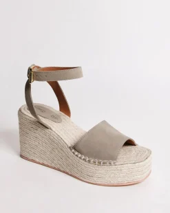 Sissy Suede Espadrille Wedge Sandals Wide Fit