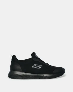 Skechers Black Squad SR Work Wear Wide Fit Shoes