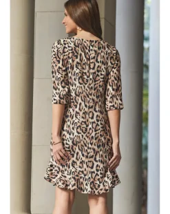 Sosandar Ruffle Hem Shift Dress