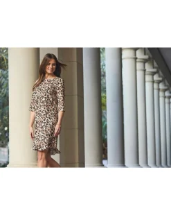 Sosandar Ruffle Hem Shift Dress