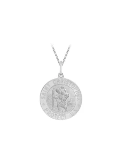Sterling Silver St Christopher Necklace