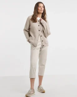 Stone Stretch Cropped Chino Trouser