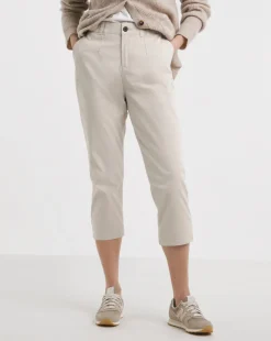 Stone Stretch Cropped Chino Trouser