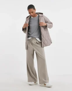 Taupe Short Quilted Jacket