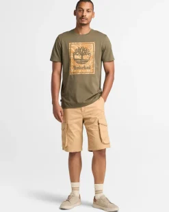 Timberland Camo Logo T-Shirt - Green