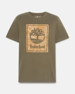 Timberland Camo Logo T-Shirt - Green