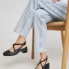 Uma Cross Strap Mary Jane Slingback Shoes Wide E Fit