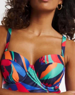 Underwired Bandeau Swimsuit With Detachable Straps