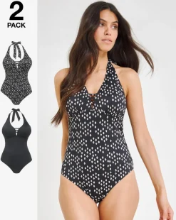 Value 2 Pack Halterneck Swimsuits
